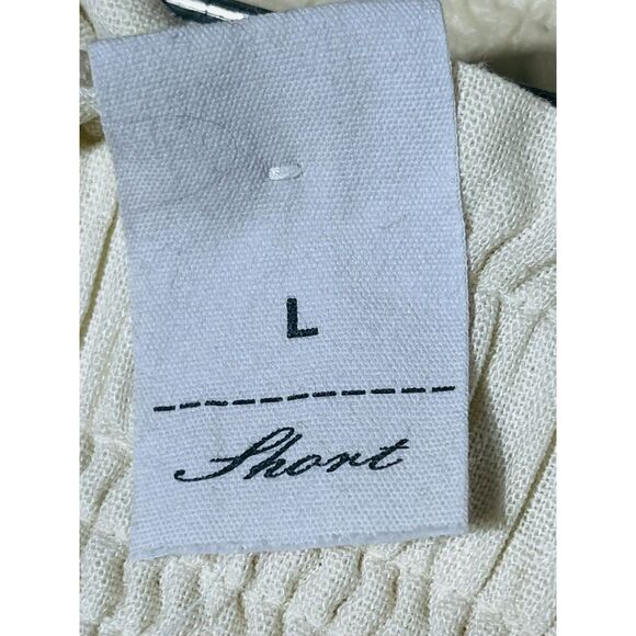 NWT Vanilla Star Linen Ruffle Shorts Booty Hi Waist Elastic Large Ivory - Picture 10 of 10